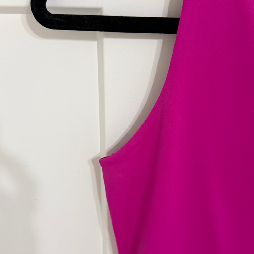 Express Body Contour Hot Pink Cropped High Neck Tank Top Size S - Picture 6 of 6